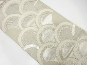 アンティーク　青海波模様織り出し袋帯(材料)